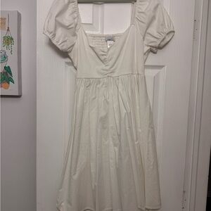 rue21 Cream Smocked Bodice Dress